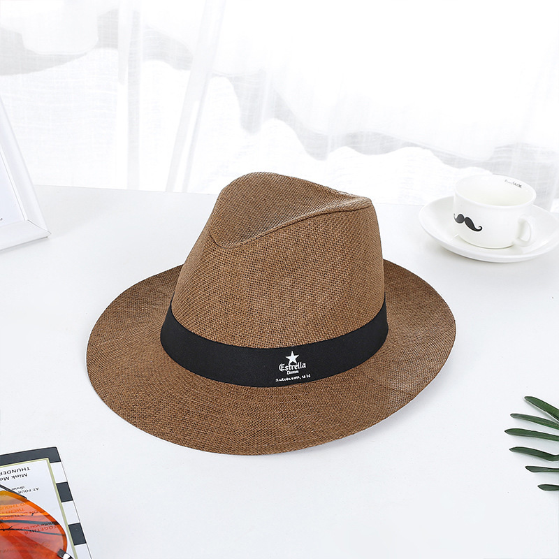 イベント用のカスタムプリントロゴFedora Straw Hat